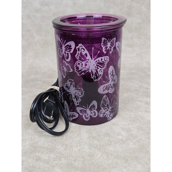 Scentsy Wings Warmer ~ Purple Wax Warmer with Butterflies - Picture 6 of 10
